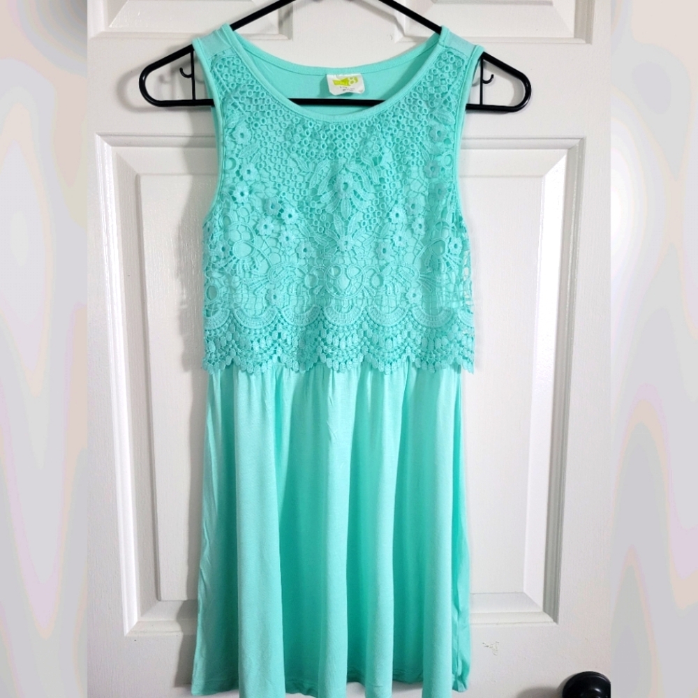 Girls Teal Dress Size 10/12